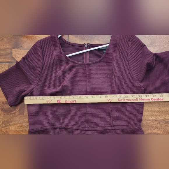 LANE BRYANT 14/16 Burgundy Maroon DRESS PARTY HOLIDAY WEDDING DATE Fit Flare - Picture 9 of 9